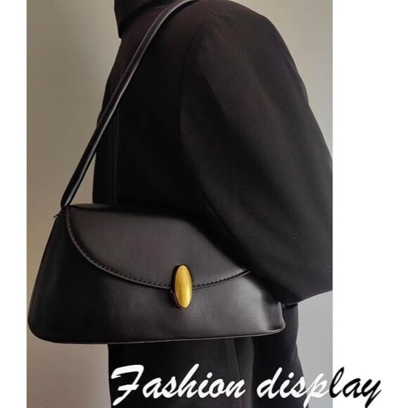 Fashion-Forward PU Leather Tote with Twist Lock for Daily Essentials - Picture 7 of 7